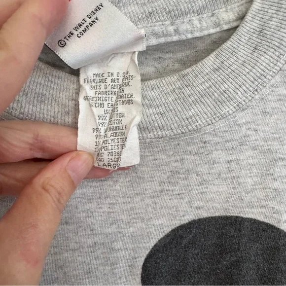 Vintage Disney Mickey Grey T-Shirt Size Large - Picture 5 of 7